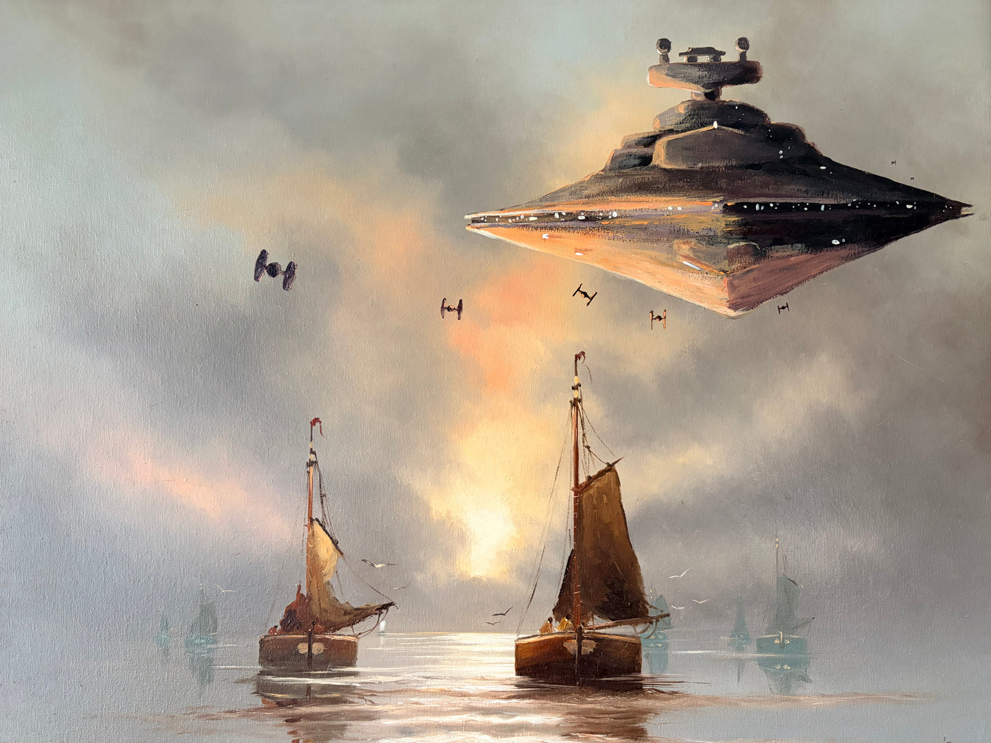 Imperial Sunrise | Original Upcycled Art
