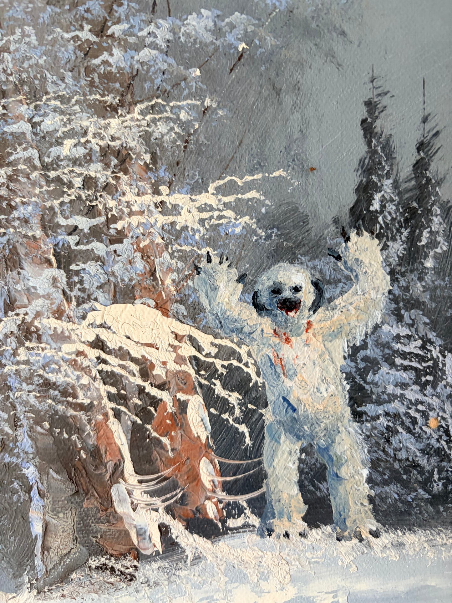 The Wampa Strikes Back | Original Upcycled Art