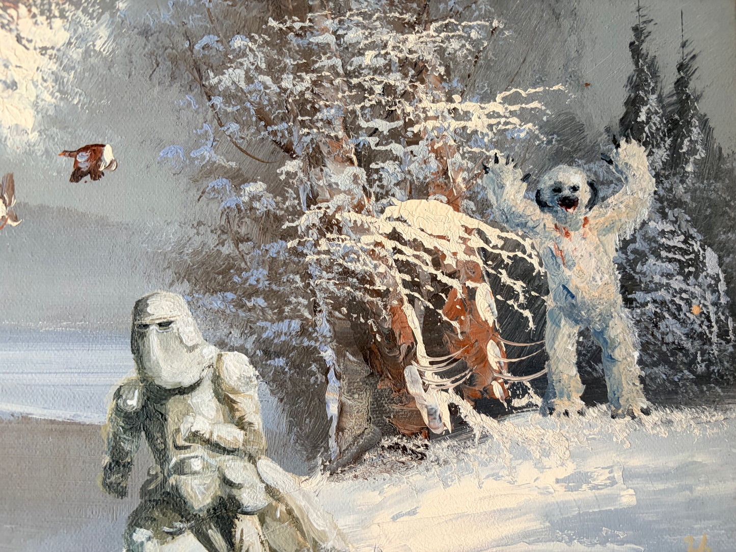 The Wampa Strikes Back | Original Upcycled Art